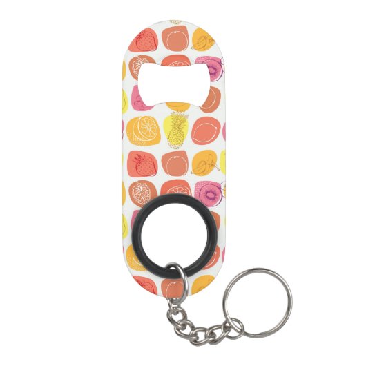 Fruchtmuster Schlüsselanhänger Flaschenöffner (Rückseite)