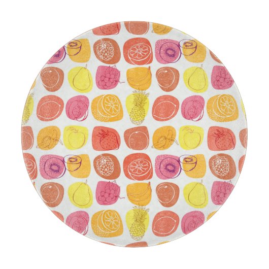 Fruchtmuster Schneidebrett (Vorderseite)