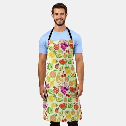 Fruchtmuster Schürze (Getragen)