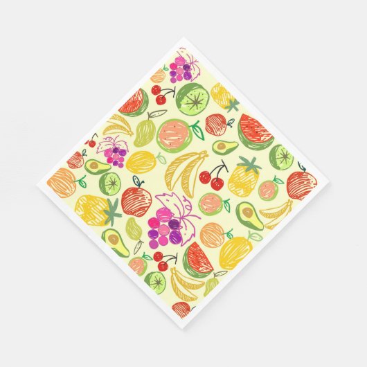 Fruchtmuster Serviette (Ecke)