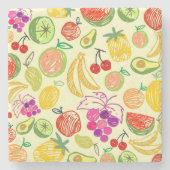 Fruchtmuster Steinuntersetzer (Vorderseite)