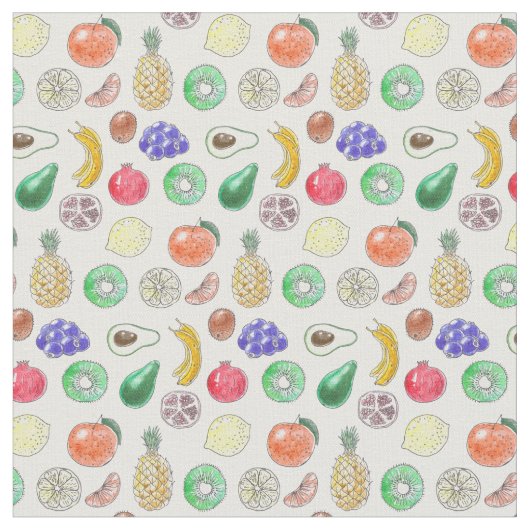 Fruchtmuster Stoff (Nahaufnahme)