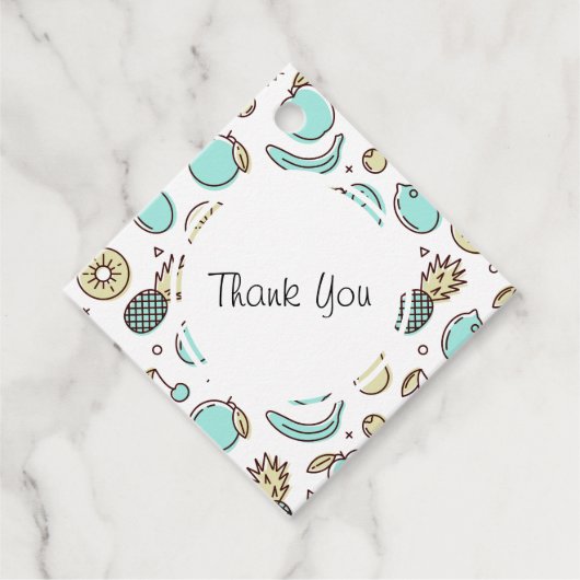 Fruchtmuster Summerline Zeichn Vielen Dank Geschenkanhänger (Vorderseite)