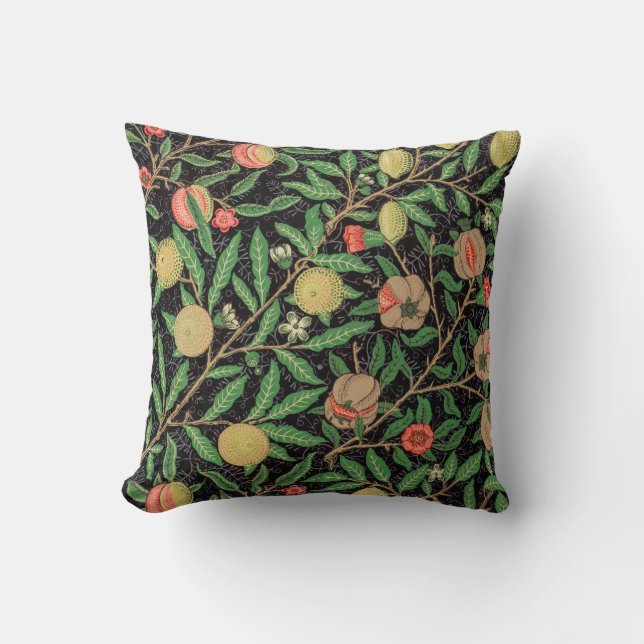 Fruchtmuster von William Morris Kissen (Vorderseite)