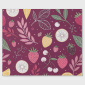 Fruchtmuster-Wrap-Papier – 76cm x 18,3m Rolle von Geschenkpapier (Flach)
