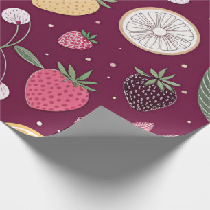 Fruchtmuster-Wrap-Papier – 76cm x 18,3m Rolle von Geschenkpapier