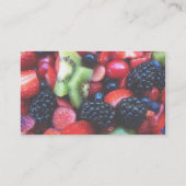 Fruchtnahrungskarte Visitenkarte (Rückseite)