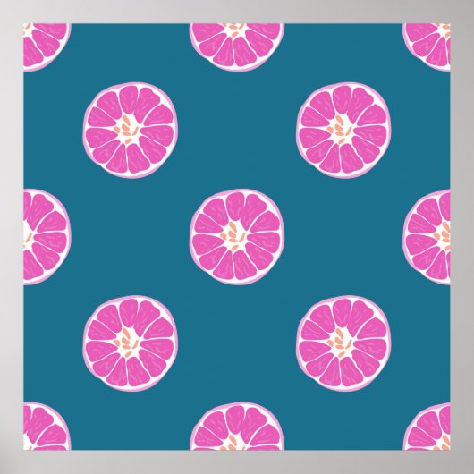 Fruchtnahtlos mit Orange. abstrakt,art,b Poster (Vorne)
