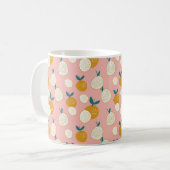 Fruchtnahtloser Hintergrund, Druckmuster Kaffeetasse (Vorderseite Links)