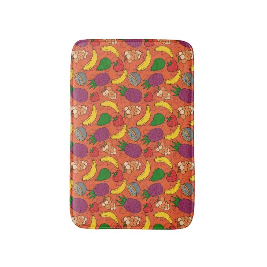 Fruchtnahtloses Muster | Fruchtoberfläche 40 Badematte (Vorderseite Vertikal)