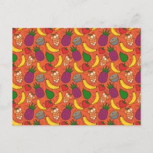 Fruchtnahtloses Muster   Fruchtoberfläche 40 Postkarte