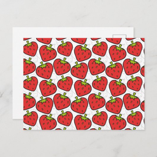 Fruchtnahtloses Muster | Fruchtoberfläche 60 Postkarte (Vorne/Hinten)