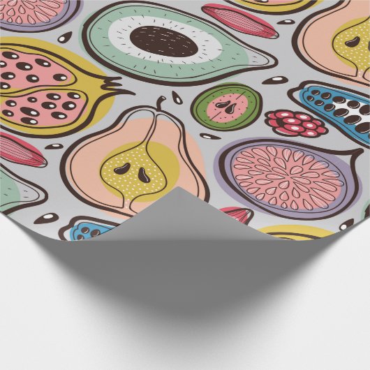 Fruchtnahtloses Muster Geschenkpapier (Ecke)