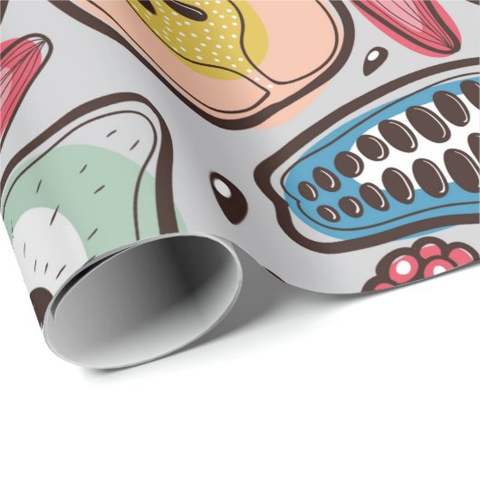 Fruchtnahtloses Muster Geschenkpapier (Rolleneckpunkt)