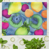 Fruchtnahtloses Muster Geschirrtuch (Gefaltet)