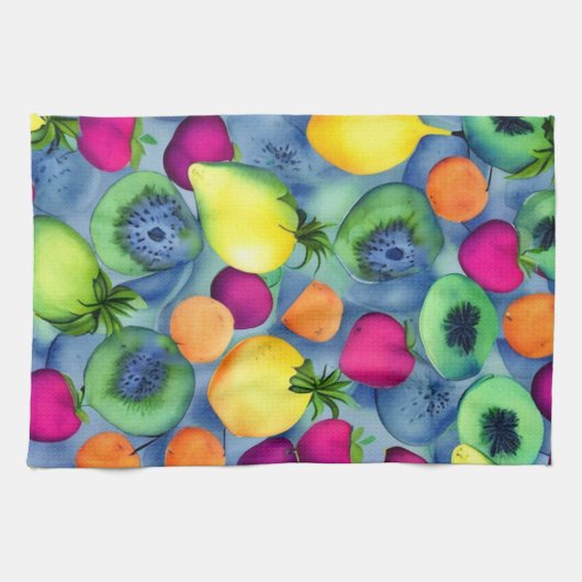 Fruchtnahtloses Muster Geschirrtuch (Horizontal)