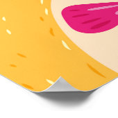 Fruchtnahtloses Muster, Grapefruits mit tropischem Poster (Ecke)