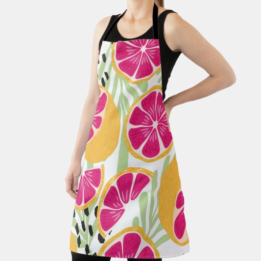 Fruchtnahtloses Muster, Grapefruits mit tropischem Schürze (InSitu)