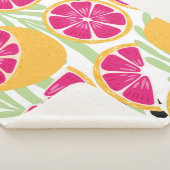 Fruchtnahtloses Muster, Grapefruits mit tropischem Sherpadecke (3/4)