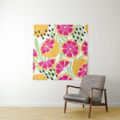 Fruchtnahtloses Muster, Grapefruits mit tropischem Wandteppich (Beispiel)