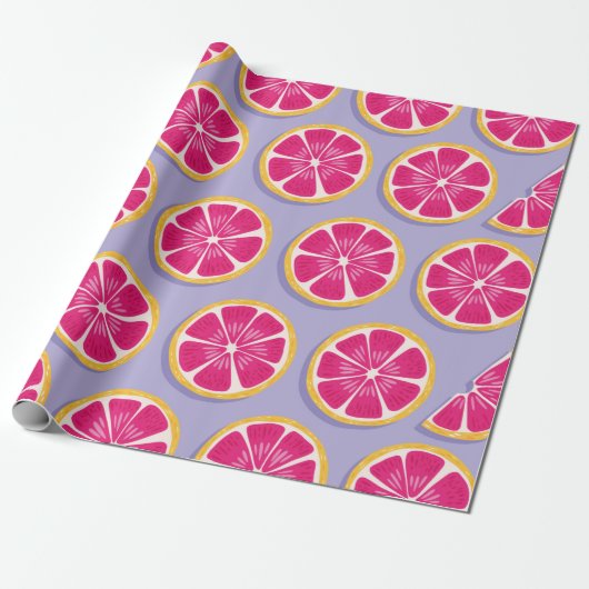 Fruchtnahtloses Muster, Grapefruitscheiben mit Sch Geschenkpapier (Ungerollt)
