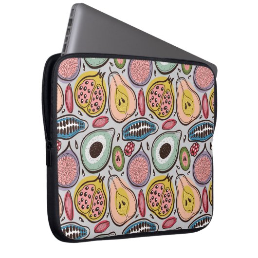 Fruchtnahtloses Muster Laptopschutzhülle (Vorne Rechts)