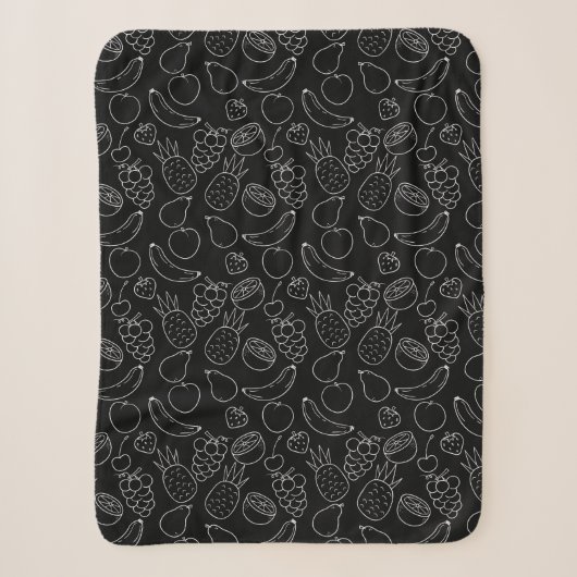 Fruchtnahtloses Muster | Muster 2 der Fruchtoberfl Sherpadecke (Vorderseite)