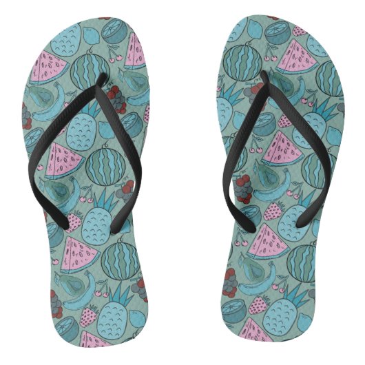 Fruchtnahtloses Muster | Muster der Fruchtoberfläc Badesandalen (Fußbett)