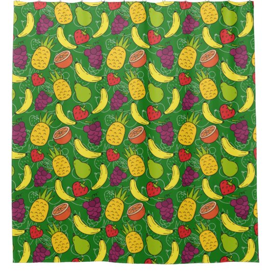 Fruchtnahtloses Muster | Muster der Fruchtoberfläc Duschvorhang (Vorderseite)