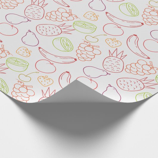 Fruchtnahtloses Muster | Muster der Fruchtoberfläc Geschenkpapier (Ecke)