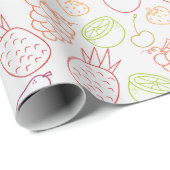 Fruchtnahtloses Muster | Muster der Fruchtoberfläc Geschenkpapier (Rolleneckpunkt)