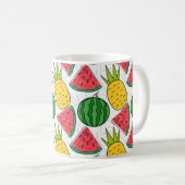 Fruchtnahtloses Muster | Muster der Fruchtoberfläc Kaffeetasse (VorderseiteRechts)