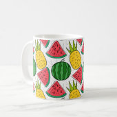 Fruchtnahtloses Muster | Muster der Fruchtoberfläc Kaffeetasse (Vorderseite Links)