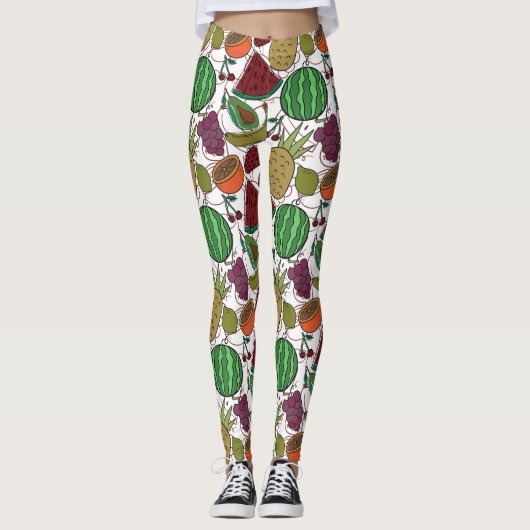 Fruchtnahtloses Muster | Muster der Fruchtoberfläc Leggings (Vorderseite)