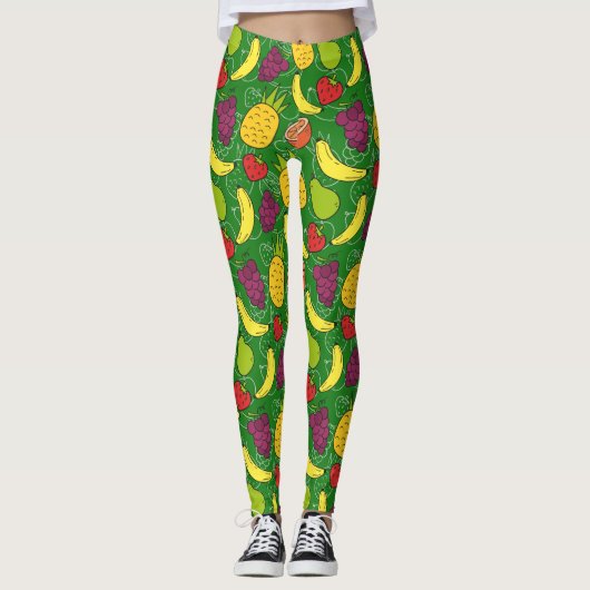 Fruchtnahtloses Muster | Muster der Fruchtoberfläc Leggings (Vorderseite)