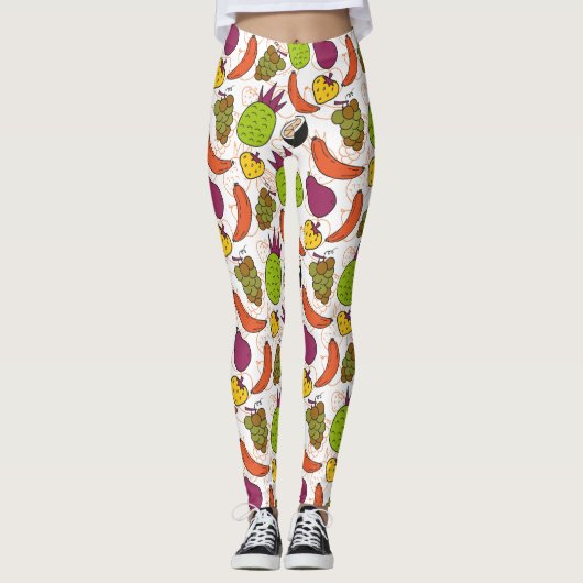 Fruchtnahtloses Muster | Muster der Fruchtoberfläc Leggings (Vorderseite)