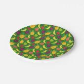 Fruchtnahtloses Muster | Muster der Fruchtoberfläc Pappteller (Schrägansicht)