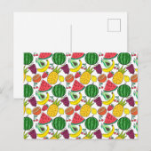 Fruchtnahtloses Muster | Muster der Fruchtoberfläc Postkarte (Vorne/Hinten)