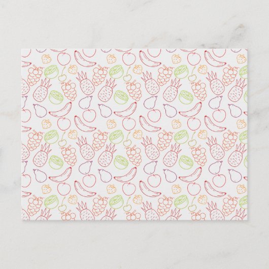 Fruchtnahtloses Muster | Muster der Fruchtoberfläc Postkarte (Vorderseite)