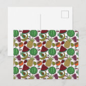 Fruchtnahtloses Muster | Muster der Fruchtoberfläc Postkarte (Vorne/Hinten)