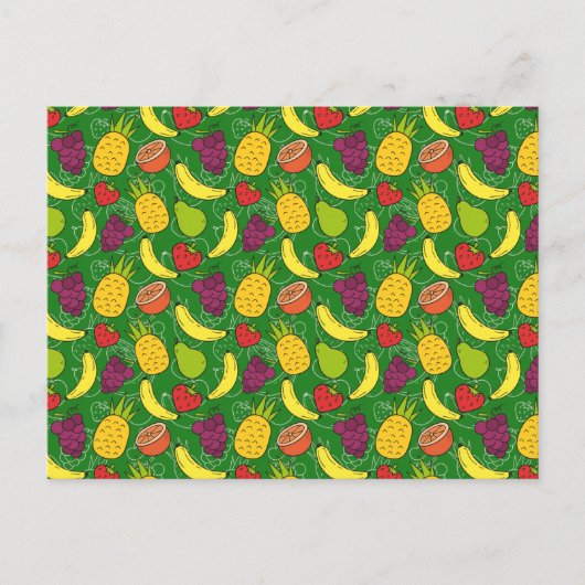 Fruchtnahtloses Muster | Muster der Fruchtoberfläc Postkarte (Vorderseite)