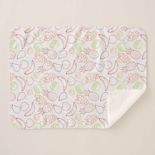 Fruchtnahtloses Muster | Muster der Fruchtoberfläc Sherpadecke (Vorderseite (Horizontal))