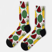 Fruchtnahtloses Muster | Muster der Fruchtoberfläc Socken (Linkes Detail)