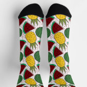 Fruchtnahtloses Muster | Muster der Fruchtoberfläc Socken (Oben)