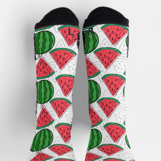 Fruchtnahtloses Muster | Muster der Fruchtoberfläc Socken (Oben)