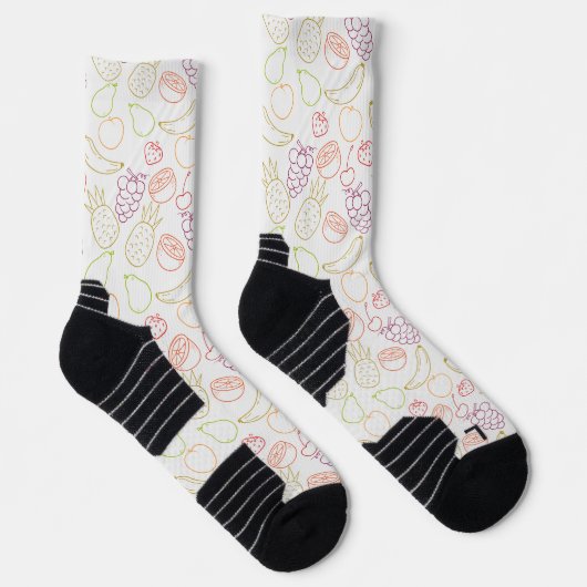 Fruchtnahtloses Muster | Muster der Fruchtoberfläc Socken (Rechts)
