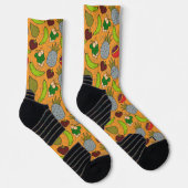 Fruchtnahtloses Muster | Muster der Fruchtoberfläc Socken (Rechts)