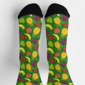 Fruchtnahtloses Muster | Muster der Fruchtoberfläc Socken (Oben)