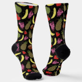 Fruchtnahtloses Muster | Muster der Fruchtoberfläc Socken (Gewinkelt)