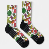 Fruchtnahtloses Muster | Muster der Fruchtoberfläc Socken (Rechts)